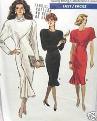 7039 VOGUE KNIT HOURGLASS DRESS  1987 EZ  PATTERN 8,10,12, 14